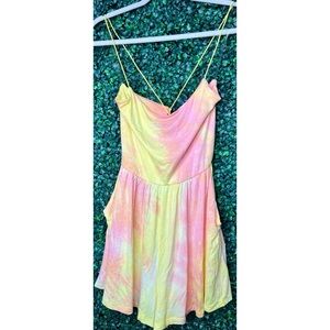 Heart & Hips Vibrant Tie-Dye Romper